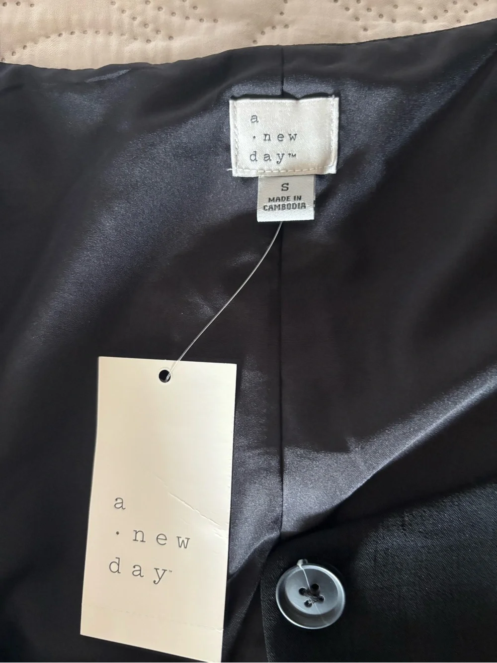 a new day Black Button-Front Sleeveless Vest